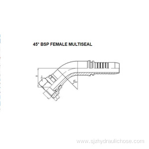 45° BSP Female Mutiseal 22141